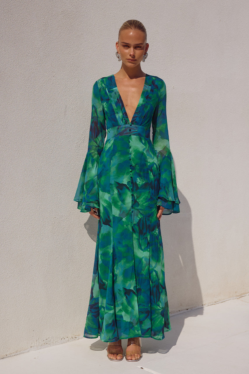 SARI MAXI DRESS - CALISTA GREEN XXL - SARIMAXIDRESSCALISTAGREEN