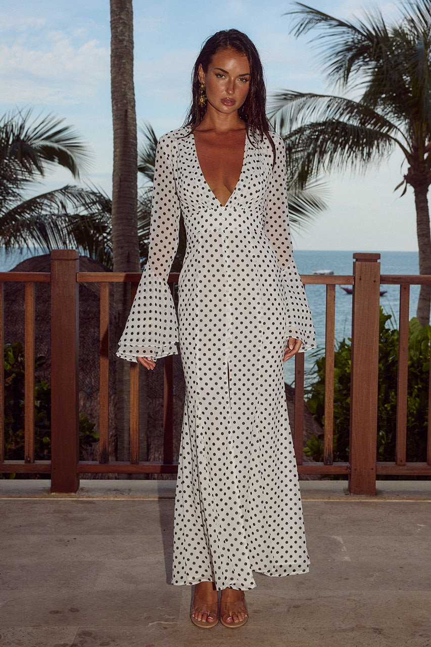 SARI MAXI DRESS - WHITE POLKA - SARIMAXIDRESS_7