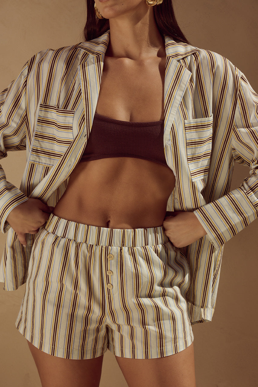 SUNMOR SHORT - VORY STRIPE - SUNMORSHIRTXSHORTVORYSTRIPE_5
