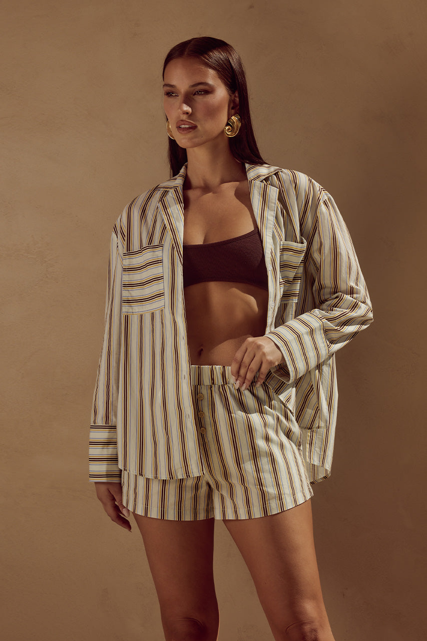 SUNMOR SHORT - VORY STRIPE - SUNMORSHIRTxSHORTVORYSTRIPE_1