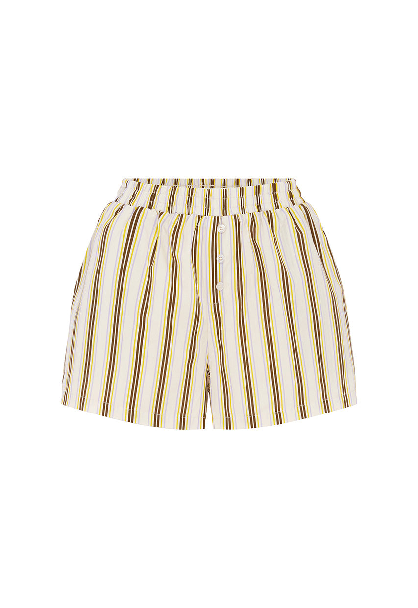 SUNMOR SHORT - VORY STRIPE - SUNMORSHORT