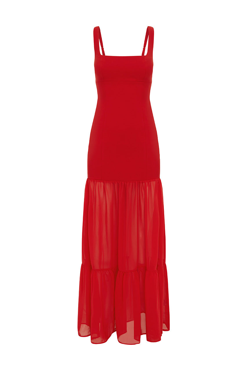 TAHLIA MAXI DRESS - RED XXL - TAHLIAMAXIDRESSRED