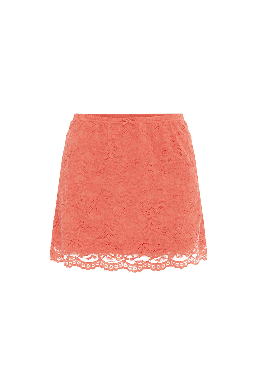 VALERIE MINI SKIRT - CORAL - VALERIEMINISKIRTCORAL