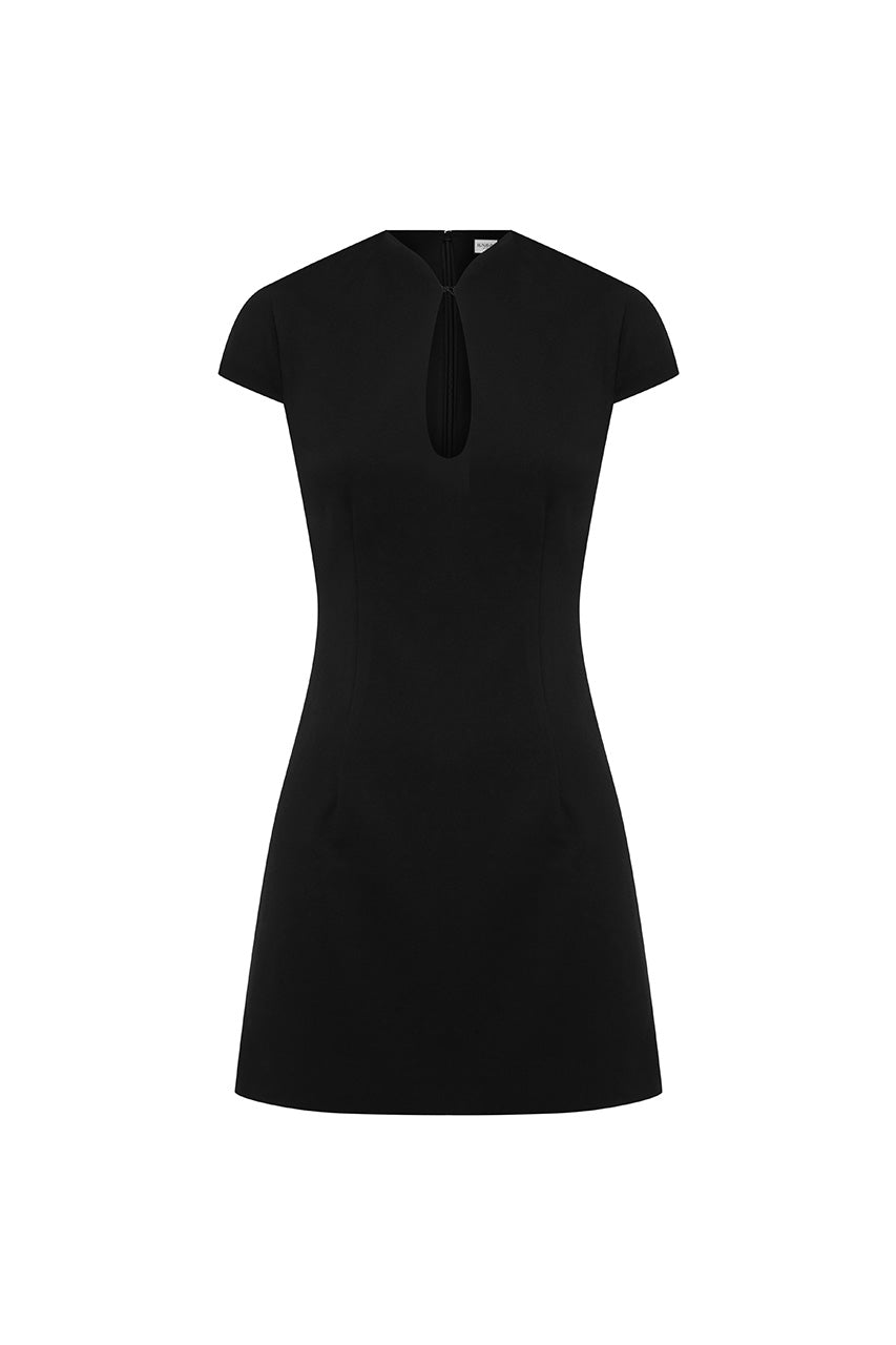 VIENO KEYHOLE FITTED MINI DRESS - BLACK - VIENOKEYHOLEFITTEDMINIDRESSBLACK_a2f87a06-ab28-4067-9bfc-d2baac55433d