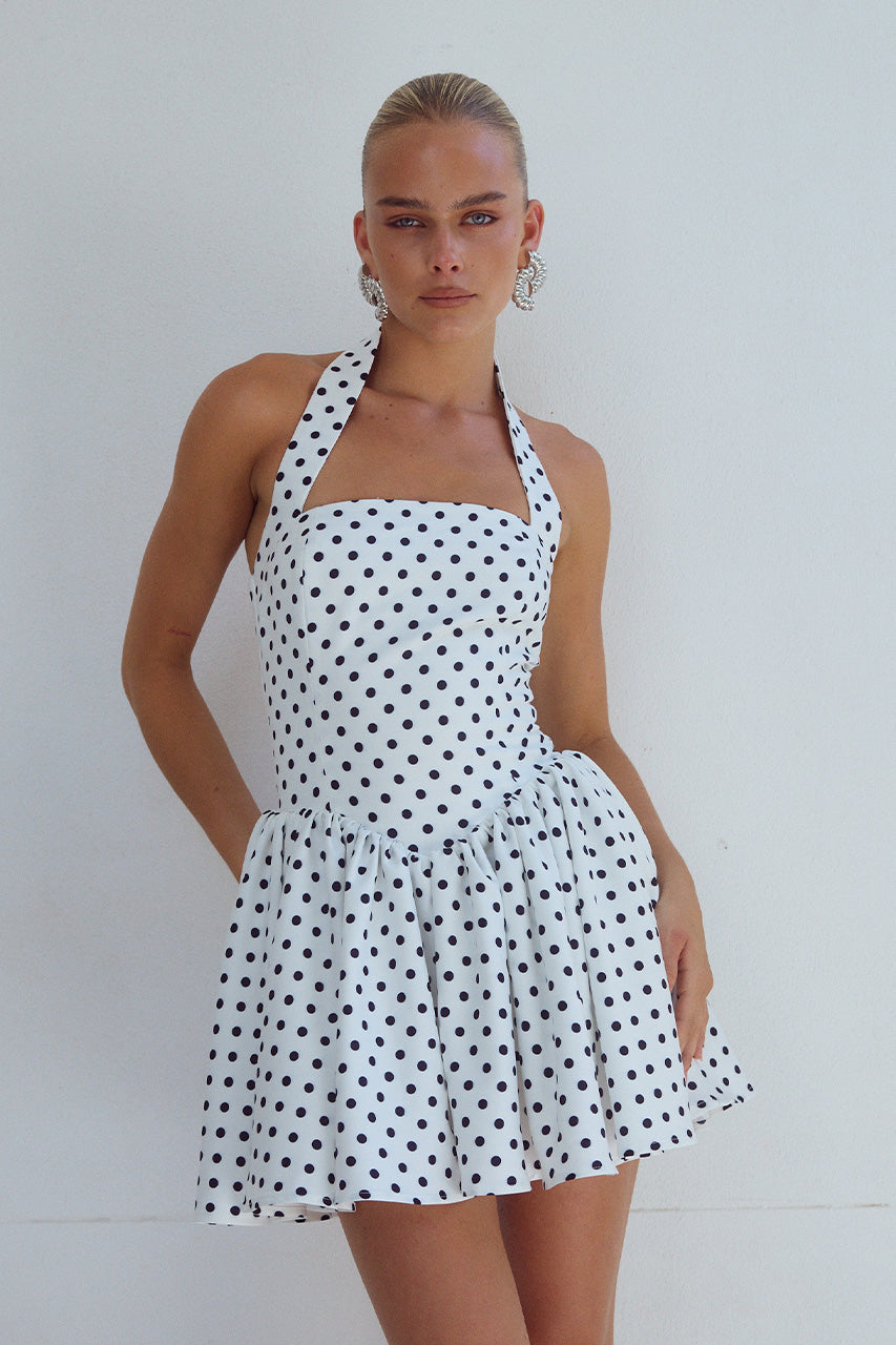 WINSLOW MINI DRESS - WHITE POLKA XXL - WINSLOWMINIDRESSWHITEPOLKA_2