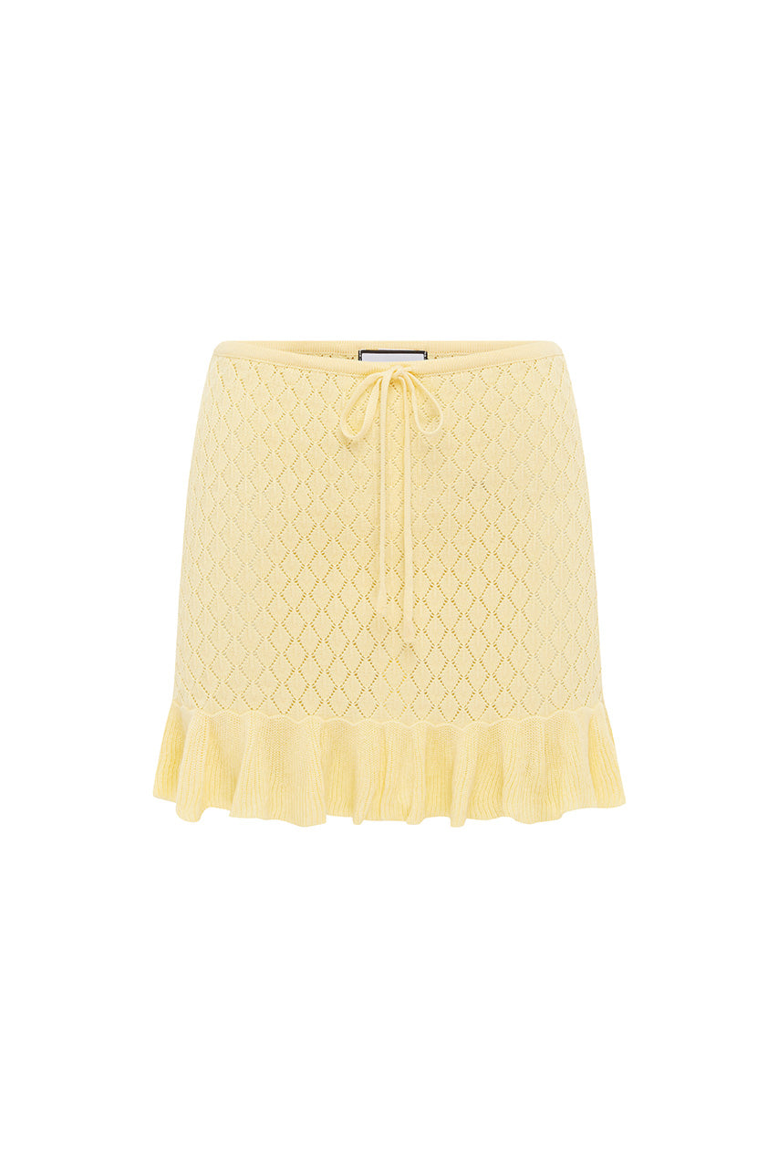 XANDI MINI SKIRT - LEMON - XANDIMINISKIRTLEMON