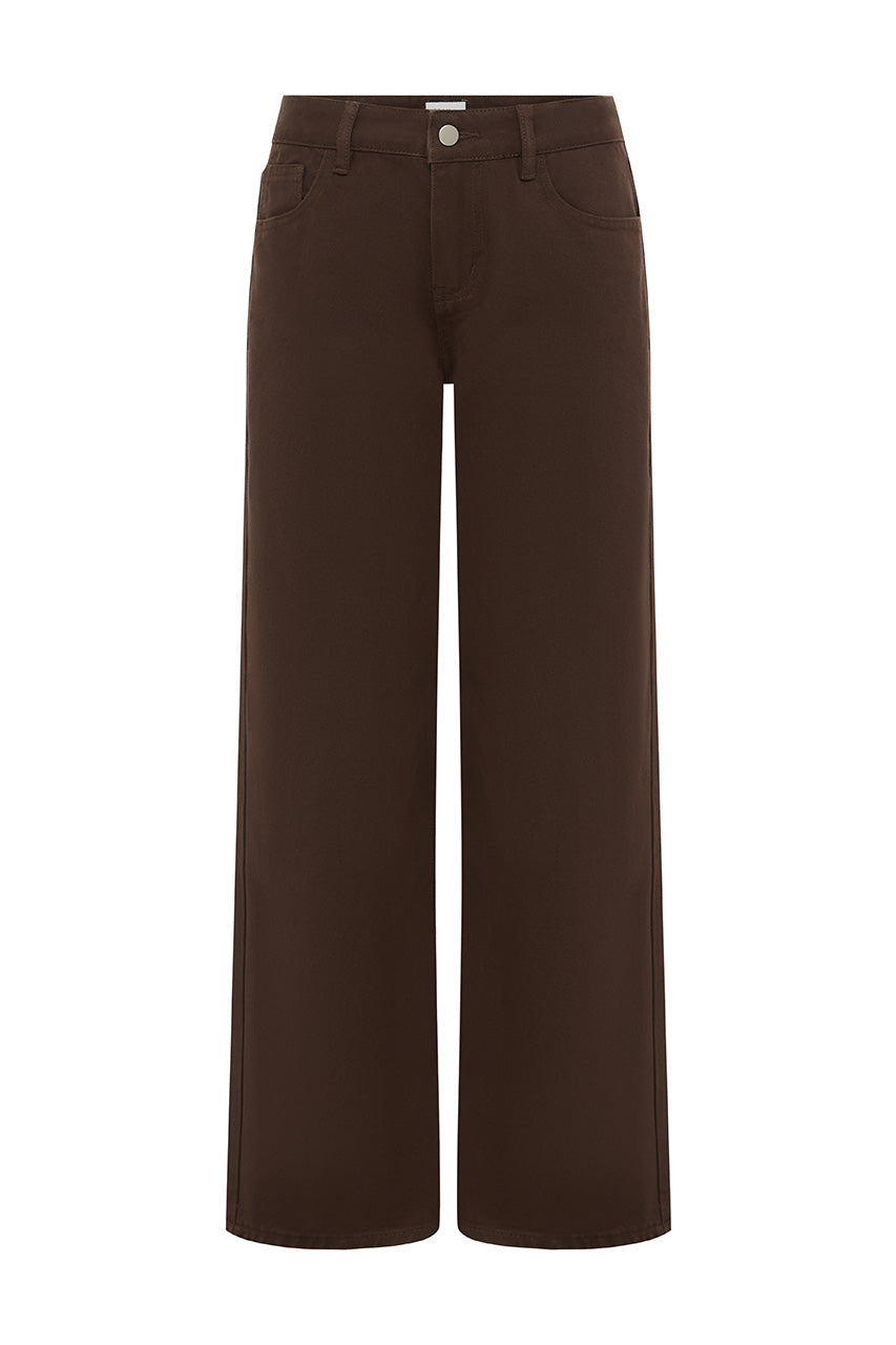 ZAVI STRAIGHT LEG JEANS - CHOCOLATE - ZAVISTRAIGHTLEGJEANSBITTERCHOCOLATE