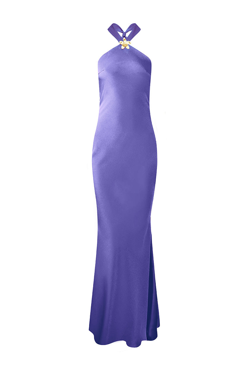 CHARA LOW CROSS BACK MAXI DRESS - PERIWINKLE - charamaxidressperiwinklerecolourghost