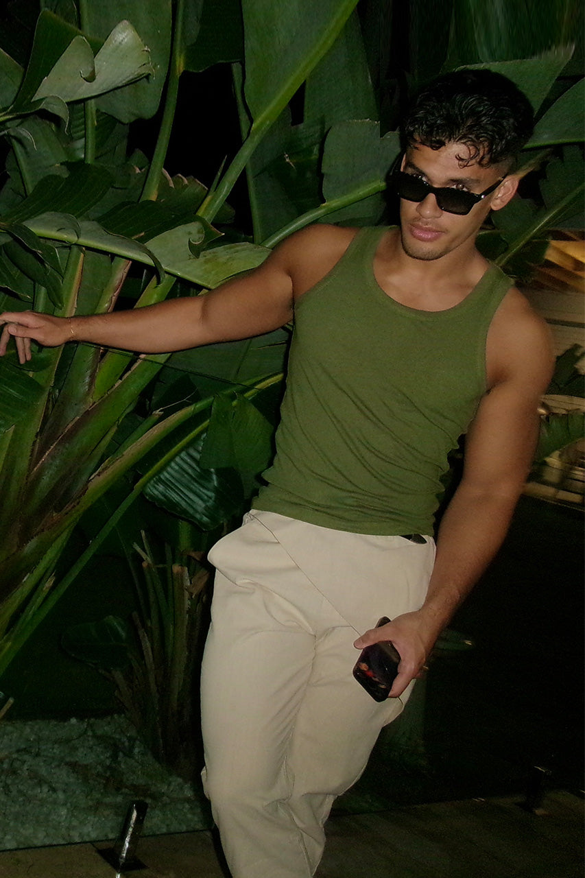 ZORO SINGLET - KHAKI - jonahfatafehi-Zorosingletkhakixmarcelopantsand