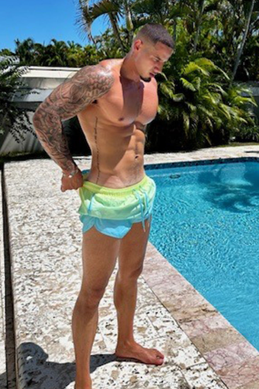 NEO BOARDSHORT - GREEN OMBRE - officialjt-Neoboardshort