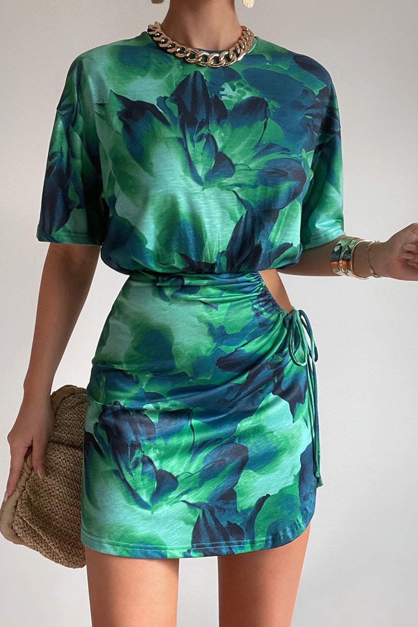 SIMONA MINI DRESS - CALISTA GREEN - simona-calista