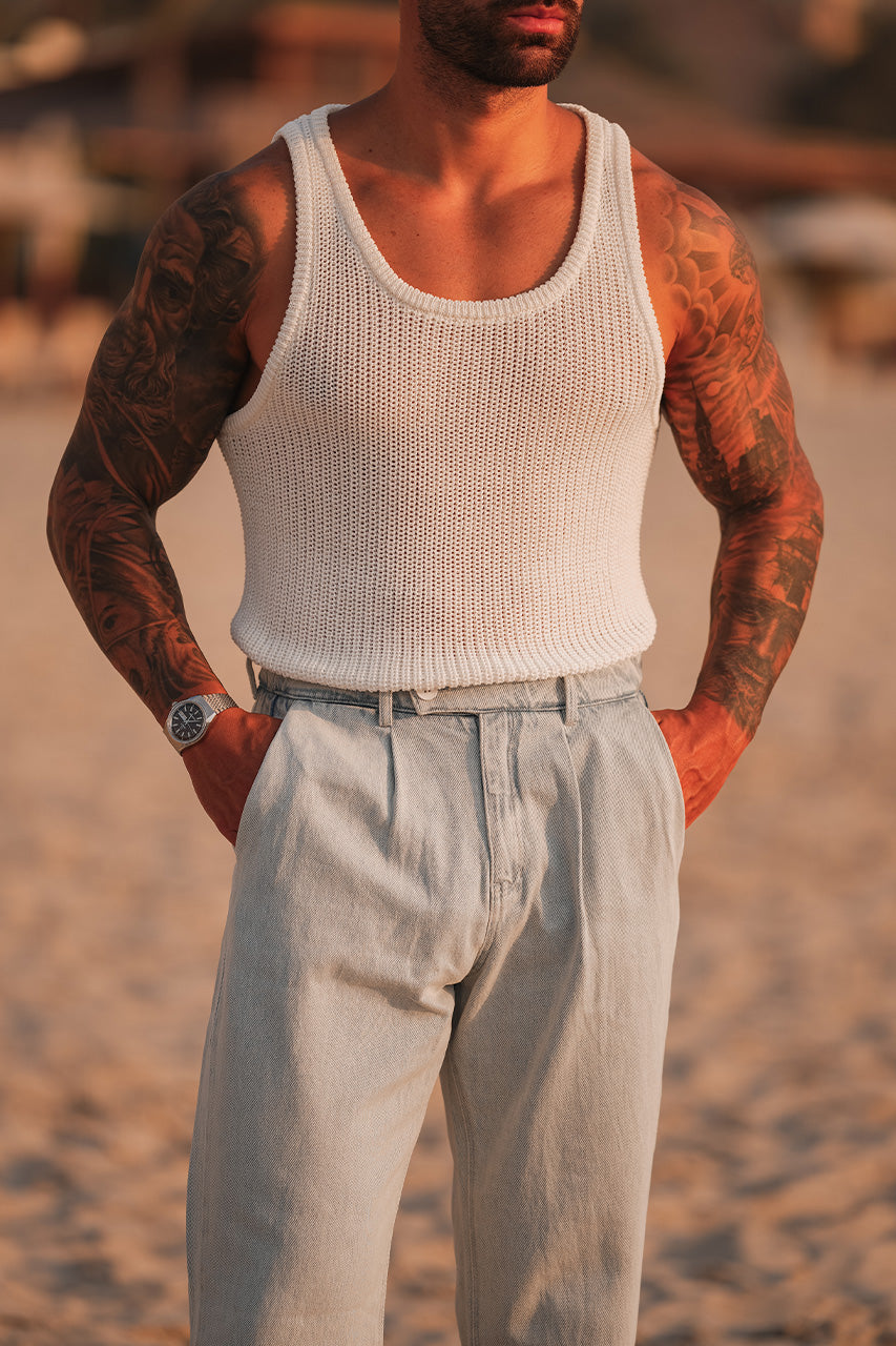DIMITRI KNIT TOP - WHITE - vitorcastro-DimitriKnitSingletxTomPant